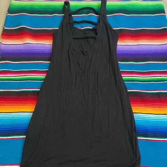 Classic cotton Black Sleeveless Tank Dress - Picture 2 of 3